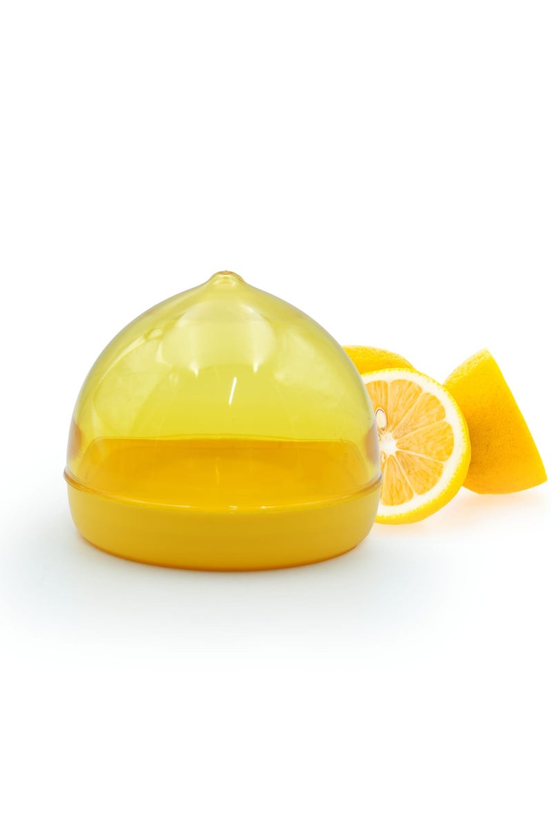 Beram Lemon Container, BPA-Free Plastic Food Keeper with Airtight Lid,10 x 8.2 x 10 cm, Reusable Kitchen Storage Box for Cut Lemons, Fruits & Leftovers, Compact & Dishwasher Safe. Space-Saving Dimensions: Measuring approximately 10 x 8.2 x 10 cm, it's perfectly sized for storing lemon halves, wedges and small portions of citrus fruits or leftovers. - Image 1
