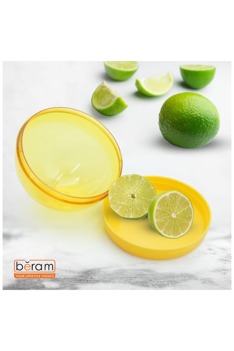 Beram Lemon Container, BPA-Free Plastic Food Keeper with Airtight Lid,10 x 8.2 x 10 cm, Reusable Kitchen Storage Box for Cut Lemons, Fruits & Leftovers, Compact & Dishwasher Safe. Space-Saving Dimensions: Measuring approximately 10 x 8.2 x 10 cm, it's perfectly sized for storing lemon halves, wedges and small portions of citrus fruits or leftovers. - Image 4