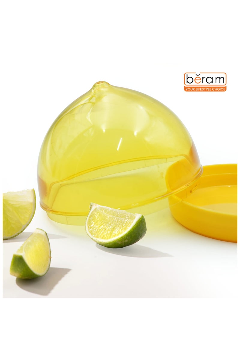 Beram Lemon Container, BPA-Free Plastic Food Keeper with Airtight Lid,10 x 8.2 x 10 cm, Reusable Kitchen Storage Box for Cut Lemons, Fruits & Leftovers, Compact & Dishwasher Safe. Space-Saving Dimensions: Measuring approximately 10 x 8.2 x 10 cm, it's perfectly sized for storing lemon halves, wedges and small portions of citrus fruits or leftovers. - Image 5
