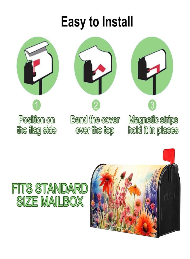 Xeerrfan Mailbox Covers Magnetic Standard Size, Printed Floral Magnetic Cover for Postbox, 18 x 21 Inch Waterproof Post Wraps Outdoor Garden Yard Home Decor (Flower) - Image 5