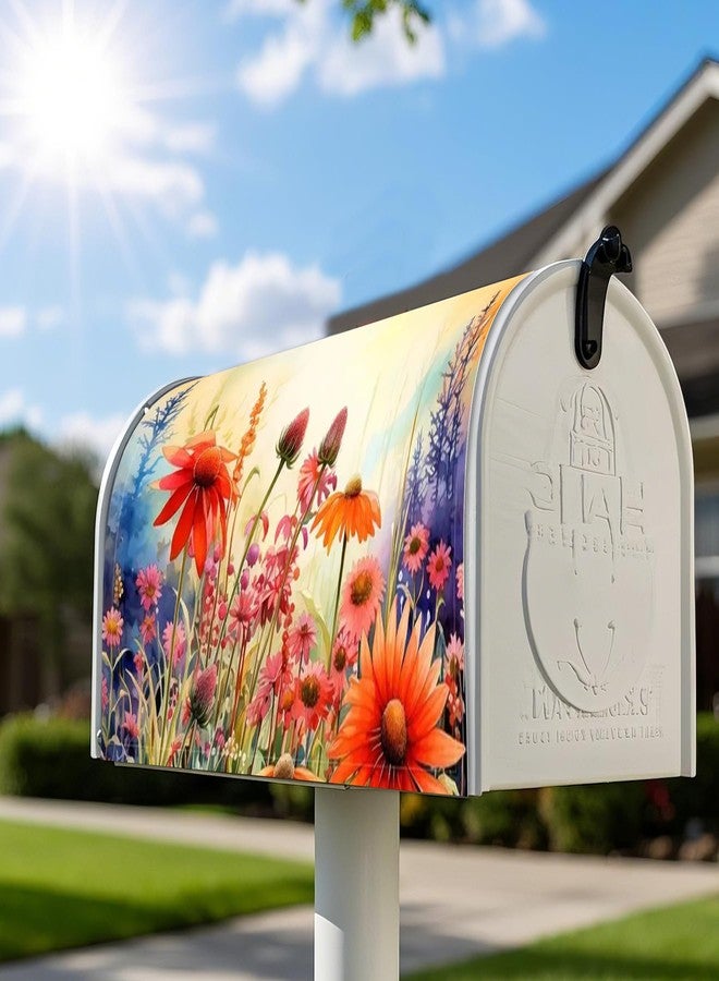 Xeerrfan Mailbox Covers Magnetic Standard Size, Printed Floral Magnetic Cover for Postbox, 18 x 21 Inch Waterproof Post Wraps Outdoor Garden Yard Home Decor (Flower) - Image 2