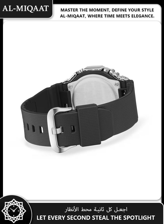 كاسيو ساعة كاسيو جي-شوك GBM-2100A-1A3 للرجال – تصميم ثماني الأضلاع، إطار معدني أخضر، بلوتوث، طاقة شمسية، هيكل كربوني، مقاومة للصدمات - Image 5