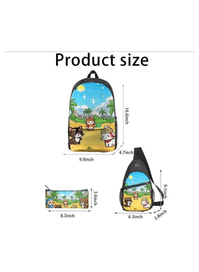 Universal cartoon new three-piece schoolbag - 454  - Image 3