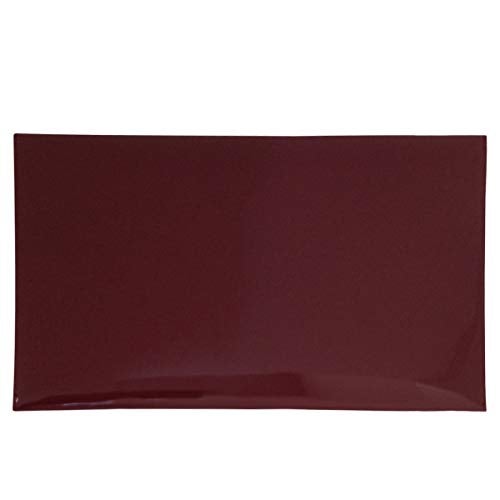 JNB Faux Patent Leather Envelope Candy Clutch Bag, Maroon - Image 2