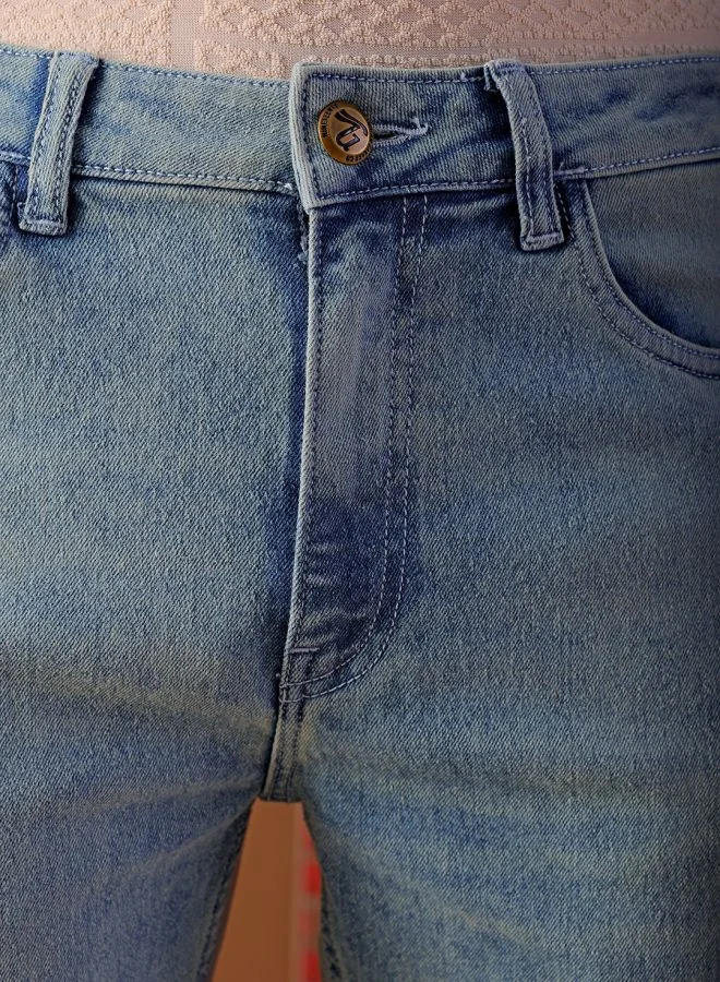 The Indian Garage Co Men Slim Fit Solid Mid-Rise Stretchable Jeans