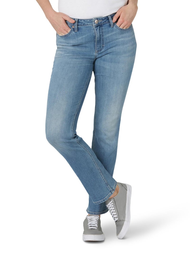 Lee Women's Legendary Mid Rise Straight Leg Jean Anchor 18 Long - Image 1