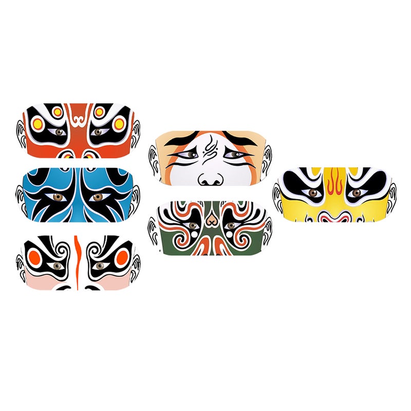 6Pcs Webcam Slide Cover Beijing Opera Facial Makeup Pattern Web - Image 1