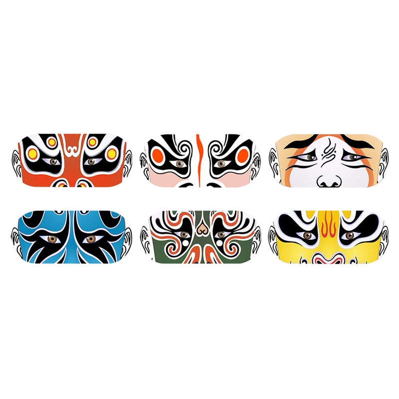 6Pcs Webcam Slide Cover Beijing Opera Facial Makeup Pattern Web - Image 2