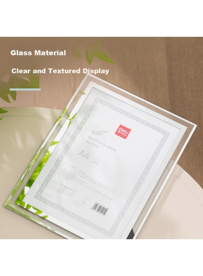 Deli Crystal Id Frame, Honor Certificate Frame, Photo Frame Id Frame A4 Authorization Doent, Transparent Crystal Material, Tf103 - Image 4