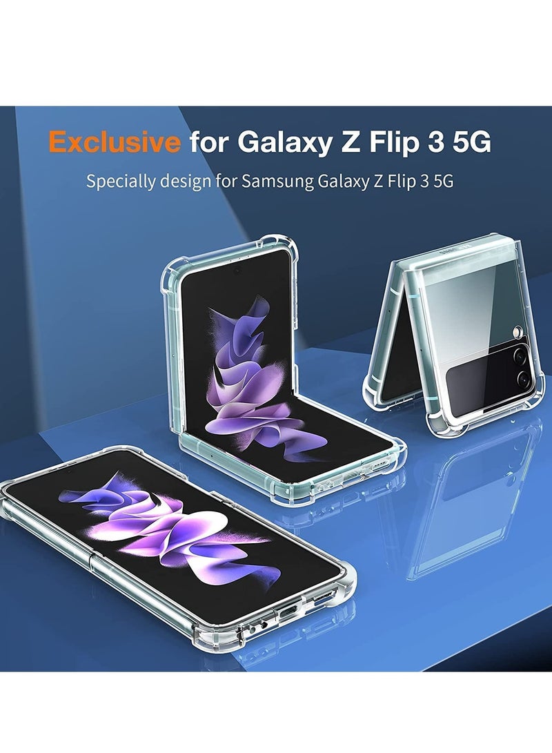 ELTRAZONE حافظة متوافقة مع Galaxy Z Flip 4، مضادة للاصفرار - رقيقة للغاية تناسب أربعة زوايا مع حماية وسائد هوائية Samsung Galaxy Z Flip 4 5G 2022 - شفافة - Image 4
