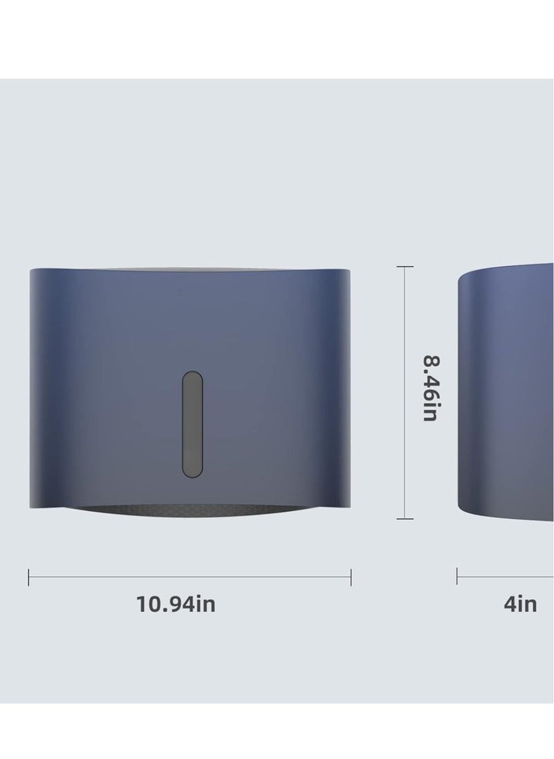 Excefore - Paper Towel Dispenser Wall Mount Paper Towel Holder Large Capacity C Fold Hand Towel Dispenser Bathroom Tissue Dispenser (Blue) - Image 1