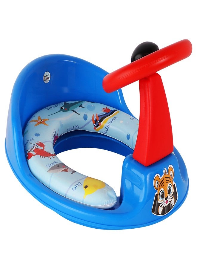 Zerya Ferrari Soft Kids Toilet Trainer Baby Potty Seat With Ferrari Handle And Back Support Toilet Seat For Girls & Boys (Blue) - Image 1