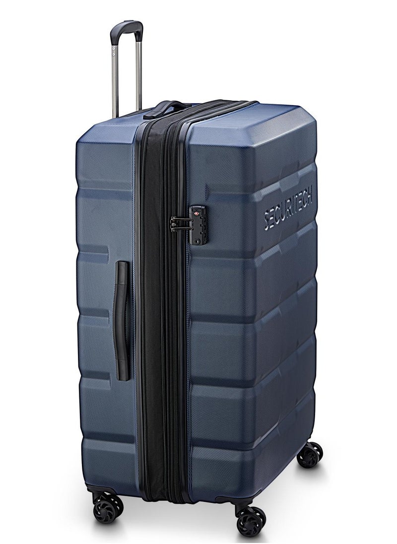 DELSEY Paris - Citadel 82 Cm Expandable 4 Double Wheel Check-In Luggage Trolley  Blue / Black Zip - Image 1