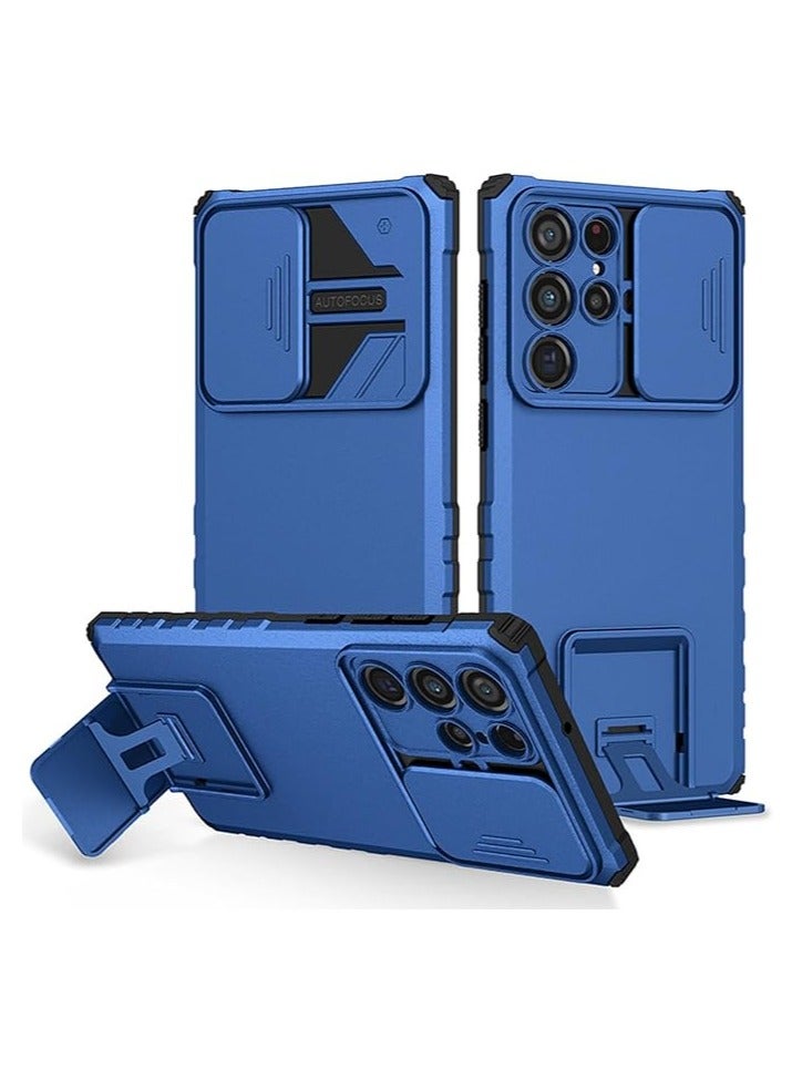general Samsung S24 Ultra Stand Case with Camera Slide Cover, Galaxy S24 Ultra Case with Built-in Bracket, Shock and Drop Hard PC Phone Case