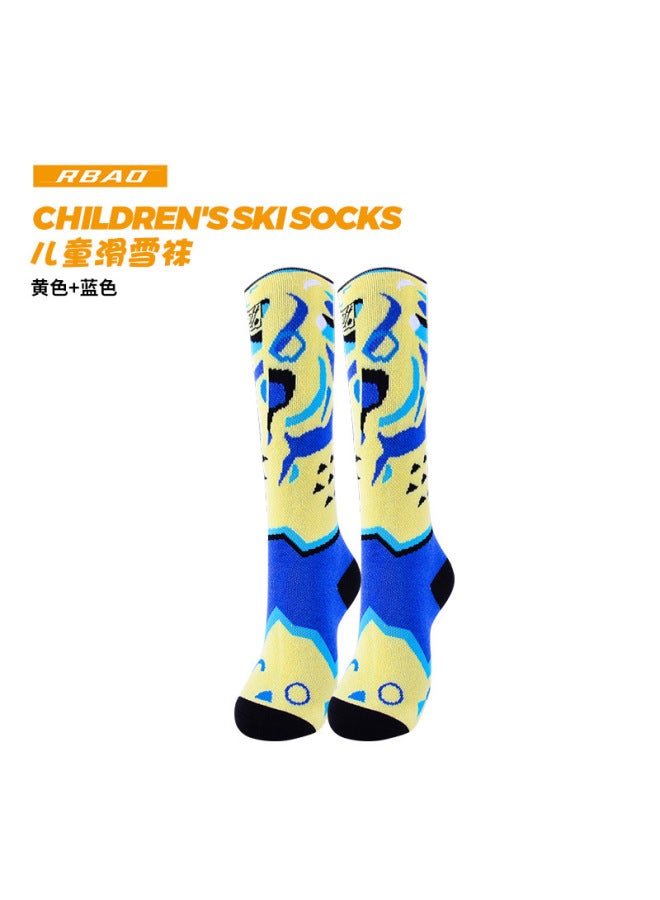 Children's Merino Wool Long Ski Socks Thick Winter Warm Hiking Climber Outdoor Sports Socks