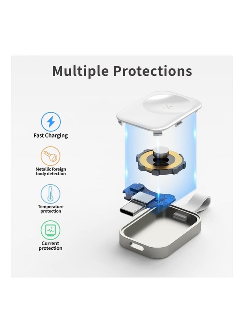 إكسفور شاحن ساعة محمول iWatch شاحن لاسلكي مع شاحن سفر مغناطيسي USB C للشحن السريع - Image 3