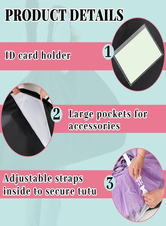 Abbylike 45 Inch Extra Large Tutu Bag Waterproof Foldable Costume Garment Ballet Bag with Inner Strap, Pockets, Travel Storage Costumes, Hanging Clothes for Ballerinas Competitive Dancers - Image 4