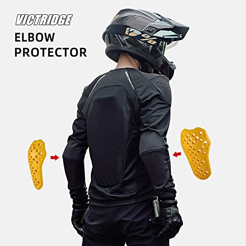 Surlim CE Level 2 Motorcycle Armor Motorcycle Elbow Knee Protector CE Elbow Knee Armor for Motorcycle Jackets Pants Inserts Pads [Pair]（Elbow/Knee） - Image 5