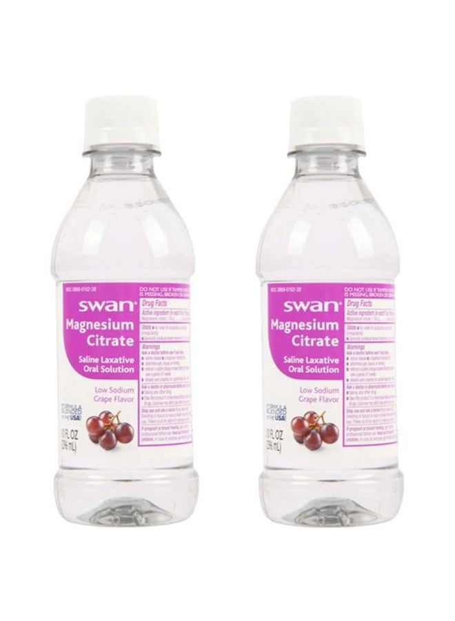 Swan محلول ملين عن طريق الفم من سترات المغنيسيوم من سوان لعلاج الإمساك العرضي بنكهة العنب (2-10 أونصة زجاجات)