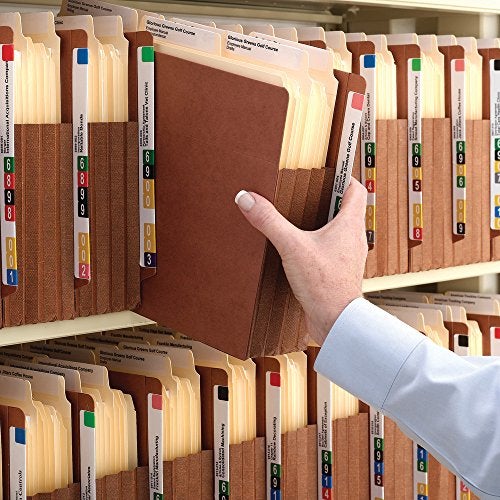 Smead End Tab TUFF® File Pocket, Reinforced Straight-Cut Tab, 7" Expansion, Tyvek® Gusset, Extra Wide Letter Size, Redrope, 5 per Box (73795) - Image 5