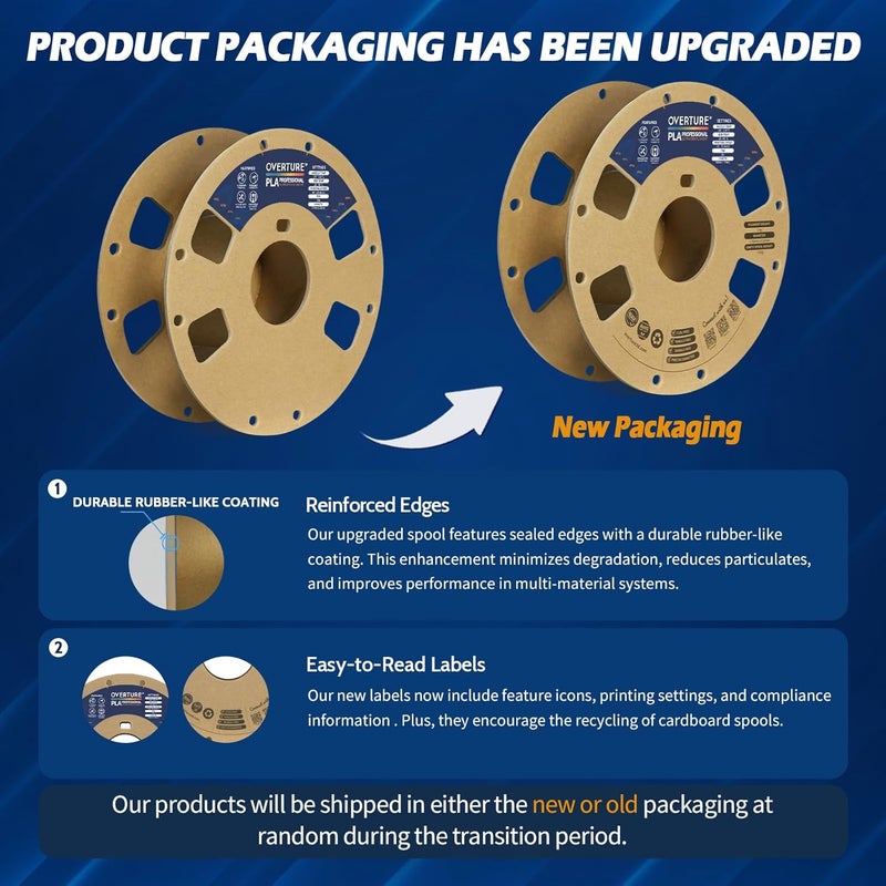 OVERTURE PLA Plus (PLA+) Filament 1.75mm, Stronger & More Durable, Professional Toughness 3D Printer Filament 1kg (2.2lbs), High Precision +/- 0.02mm, Tangle-Free (Chocolate) - Image 2