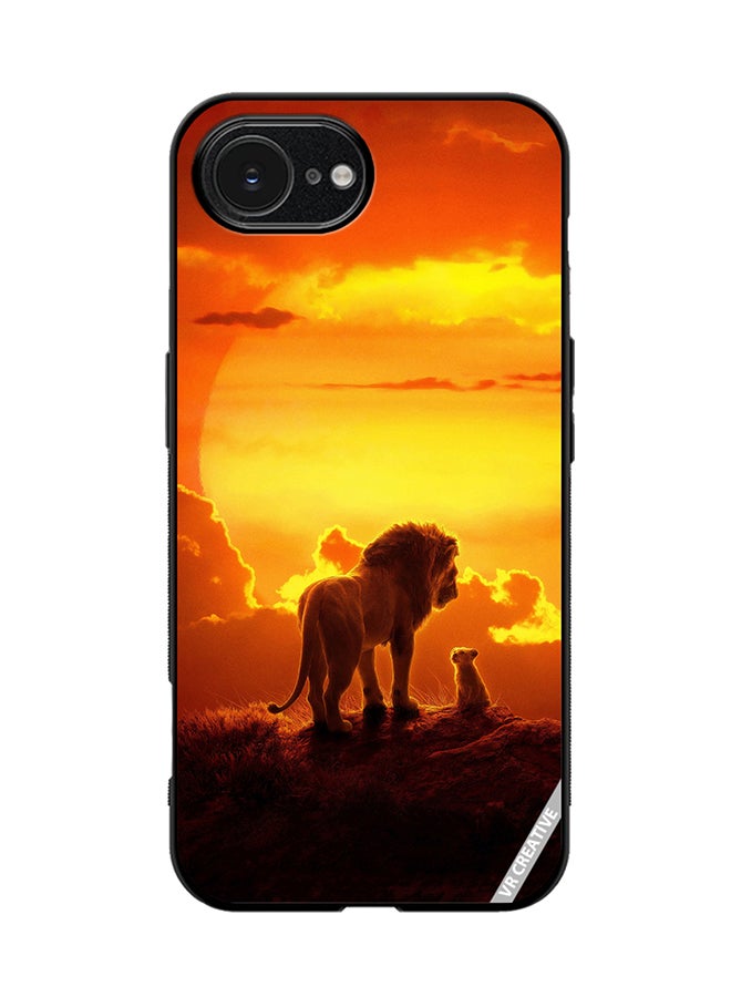 VR CREATIVE Protective Case Cover For Apple iPhone 16e Lion King Design Multicolour