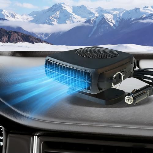 Coficoi Car Fan and Heater 2 in 1 200W 12V Air Conditioners for CarPortable Fan for Vehicle Rotatable Defroster Demister Cooling Fans for SUVRV - Image 1