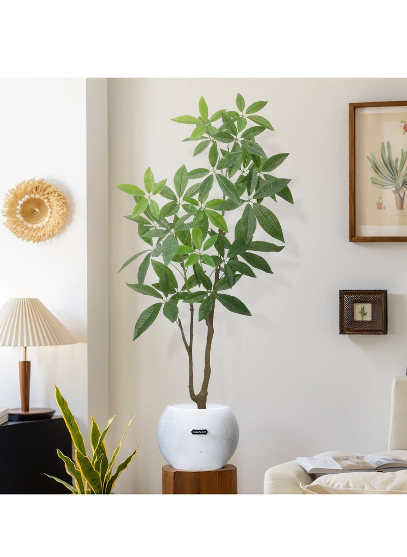 CIMIA Artificial Pachira Macrocarpa.Artificial Green Plant Decorations for Home, Office, and Living Room Decor - Maintenance-Free Indoor Silk Tree.  - Image 2