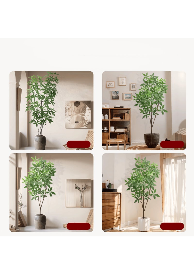 CIMIA Artificial Pachira Macrocarpa.Artificial Green Plant Decorations for Home, Office, and Living Room Decor - Maintenance-Free Indoor Silk Tree.  - Image 4