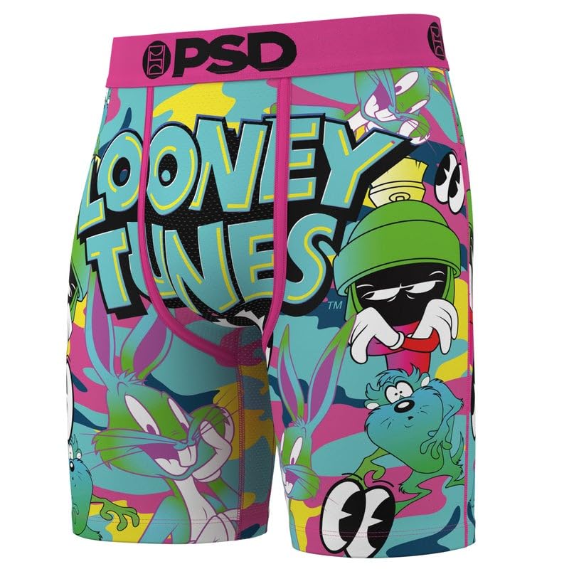 PSD Mens Looney Tunes Neon 3 Pack Boxer Briefs, Multi, M - Image 3