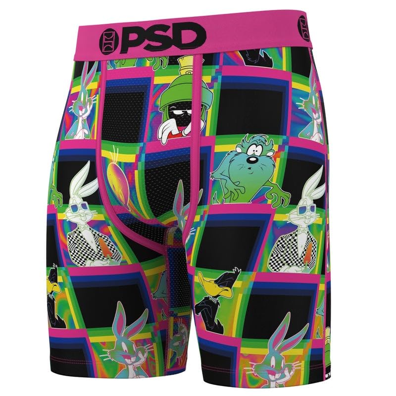 PSD Mens Looney Tunes Neon 3 Pack Boxer Briefs, Multi, M - Image 2