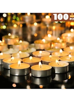 Generic 100-Piece Tea Light Candle Handmade Soy Candles White/silver  - Image 2
