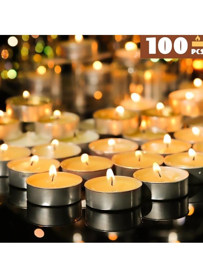 Generic 100-Piece Tea Light Candle Handmade Soy Candles White/silver  - Image 2
