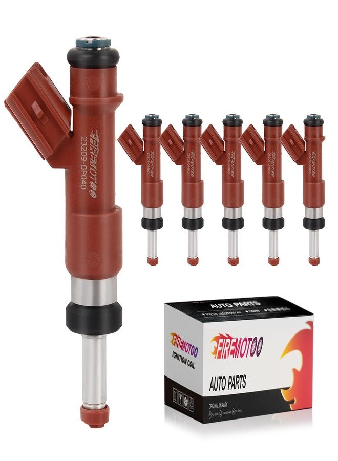 FIREMOTOO Fuel Injectors Pack of 6 Compatible with ES350 2007-2012 RX350 2007-2010 for Toyota Camry 2007-2011 RAV4 2006-2012 Highlander 2008-2010 Avalon 2005-2012 Sienna 2007-2010 Venza 2009-2015 12 Holes - Image 1