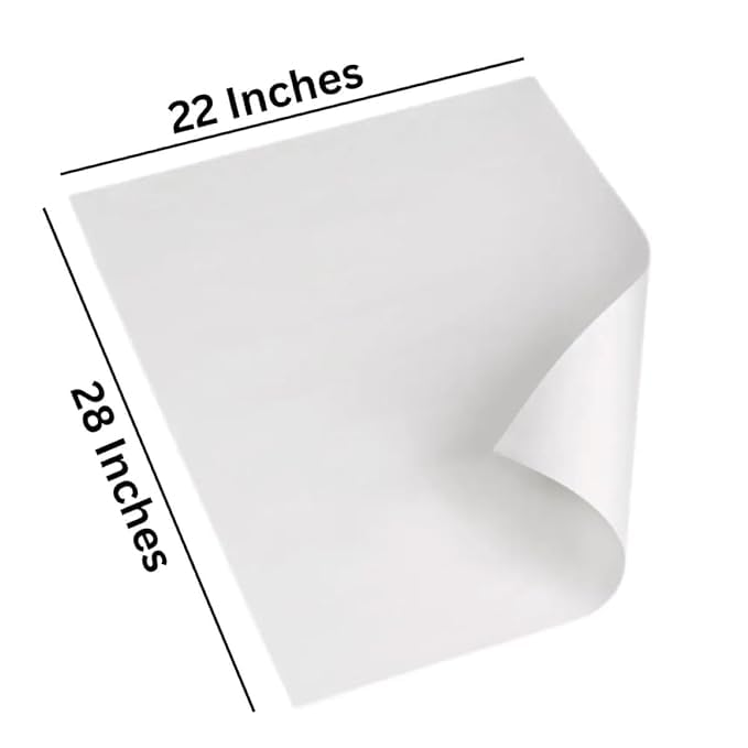 SEJASCOLLECTIONS | Pack of 20 | White, Smooth, A1, BIG / FULL Size, Chart / Pastel Sheets, Used in art and craft, collage, projects, posters etc. Plain / Unrulled, Size: 70x56 centimeters, 180 GSM thickness. - Image 5