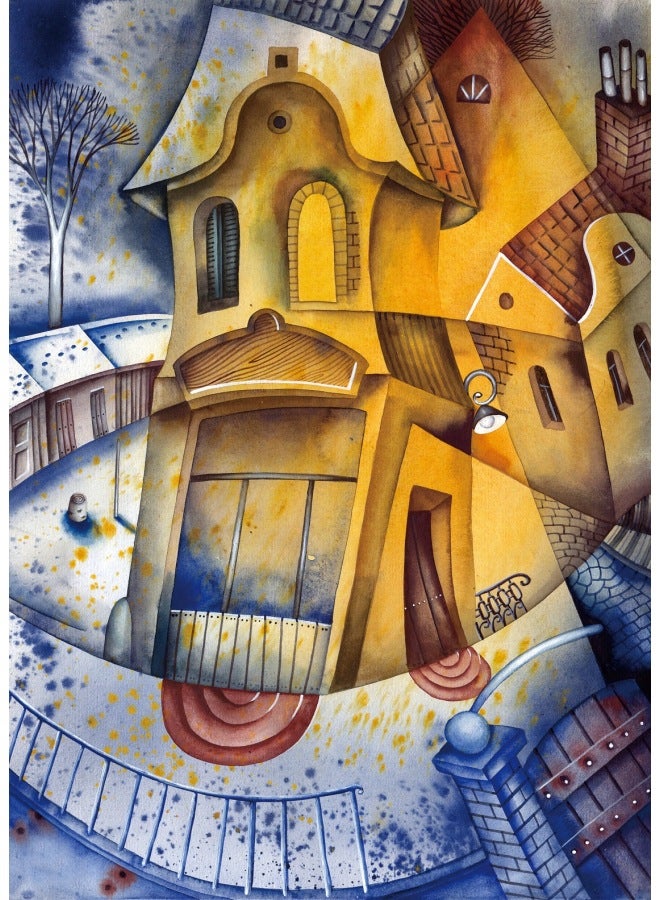 Wood Jigsaw Puzzle 300/500/1000 Pieces Surrealism Abstract Painting Puzzle Decompression Puzzle-Color:300 Pieces Of Surreal Abstract Painting 011 - Image 1