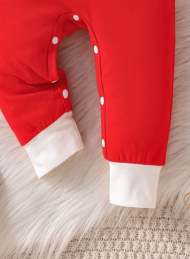 babyqlo Merry Christmas Red Romper with Hat Set - Image 5