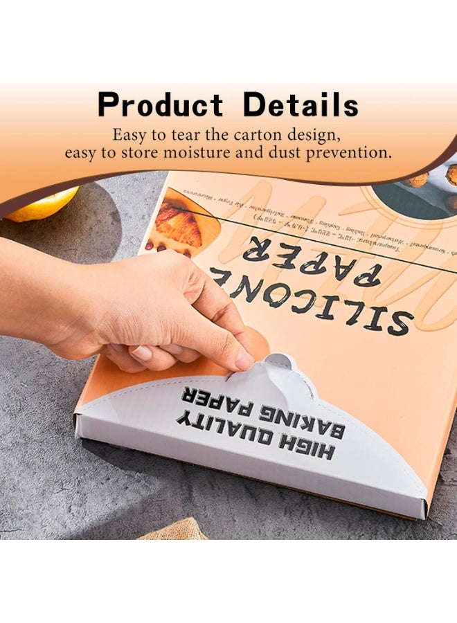 SMARTAKE Parchment Paper Sheets 200Pcs, 6 * 8 in Precut Non-Stick Baking Parchment Paper for Oven Liners/Air Fryer/Grilling,White Parchment Sheets for Baking Air Fryer Paper Liners - Image 3