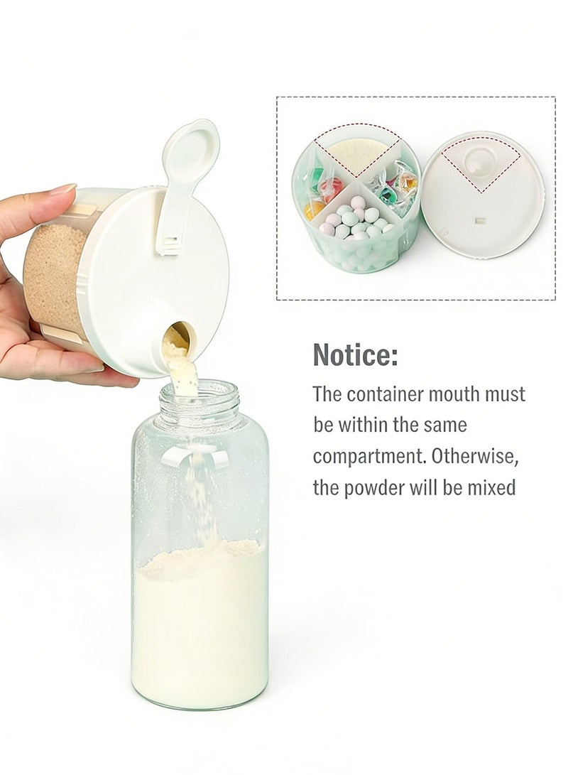 BoboCare baby milk powder container, Portable Formula Dispenser with Compartments, Non-Spill milk powder container, Safe baby food container for Travel - Image 4