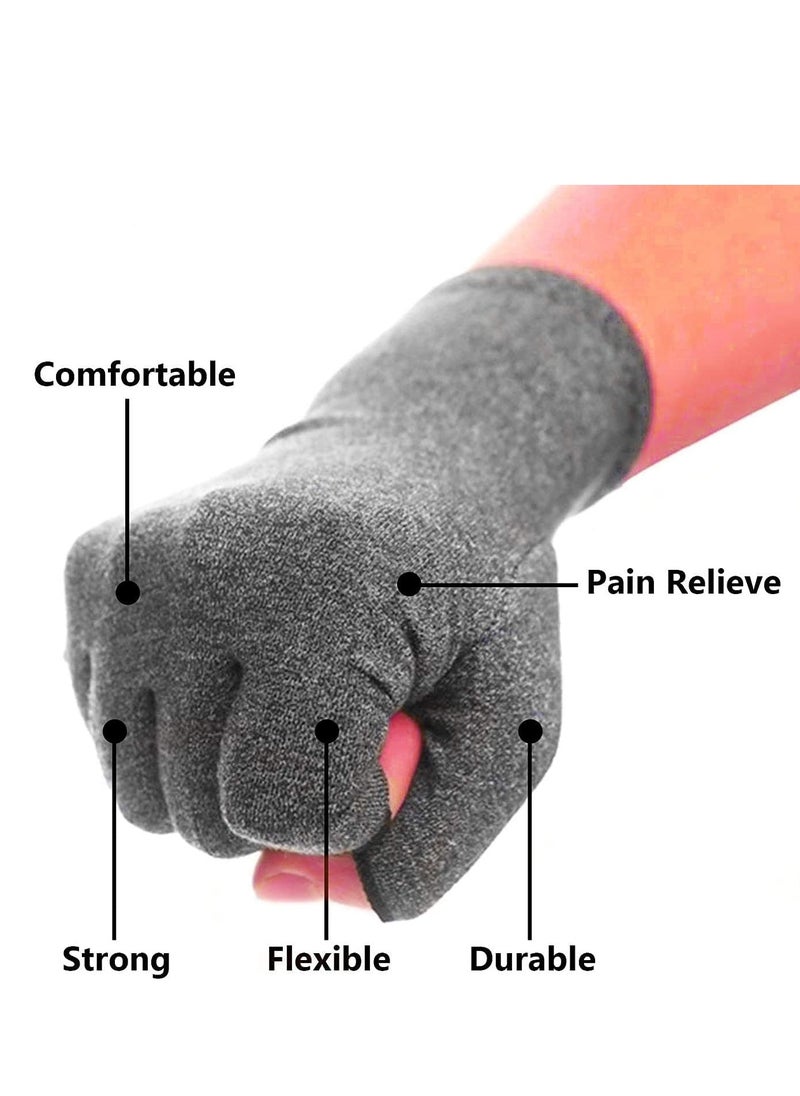 Generic - Arthritis Compression Gloves, Women Men for Carpal Tunnel, Rheumatoid, Tendonitis, Fingerless for Computer Typing and Daily work for Pain Relief- (M) 1 Pair - Image 1