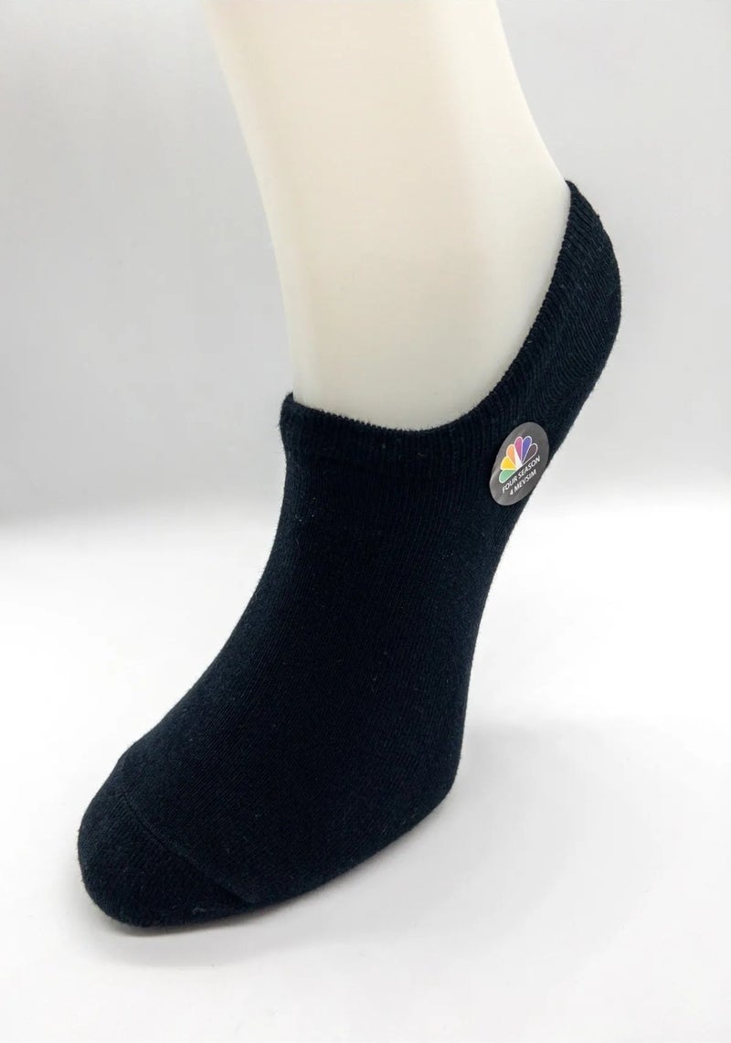 Ciho Socks Daily Women's 6 Pairs Smooth Black Modal Soft Touch Invisible Sneaker Booties Socks - Image 2