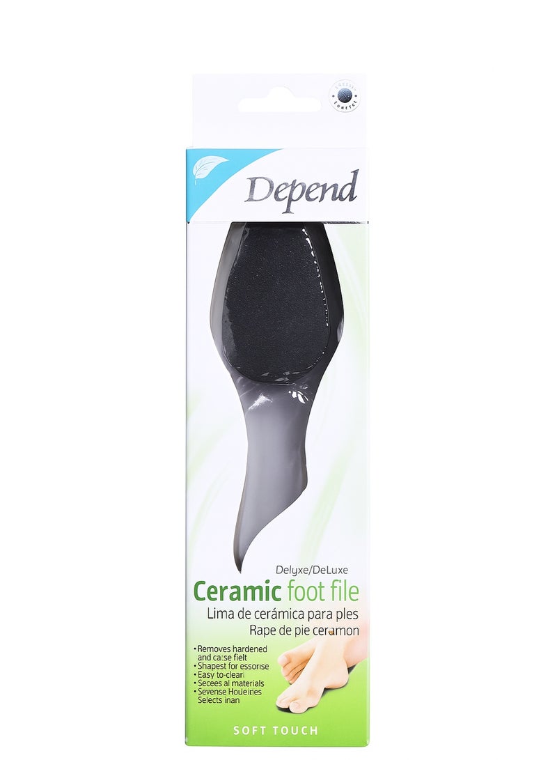 مبرد قدم زجاجي ناعم الملمس من ديبيند ذو سطح مزدوج - Image 2