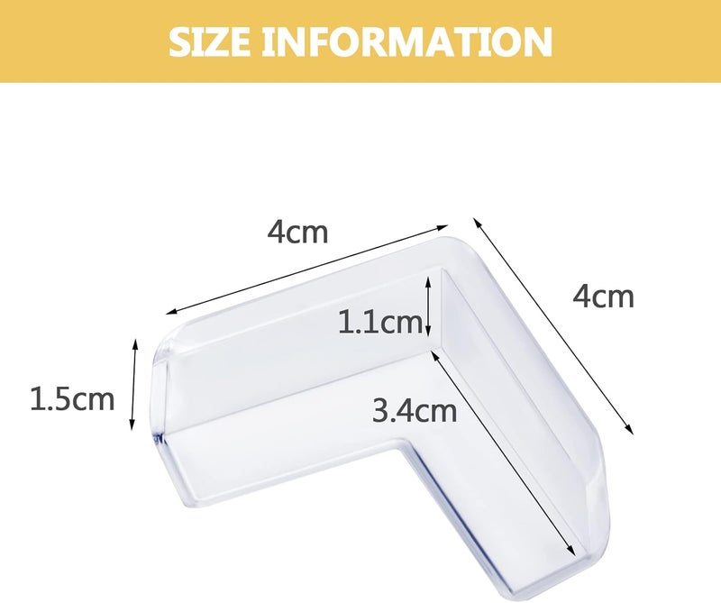 AIXMEET 8 Pack Corner Protector for Baby Clear Furniture Corner Guard  Edge Safety Bumpers for Table Edges  Sharp Corners  Baby Proofing L Shape - Image 2