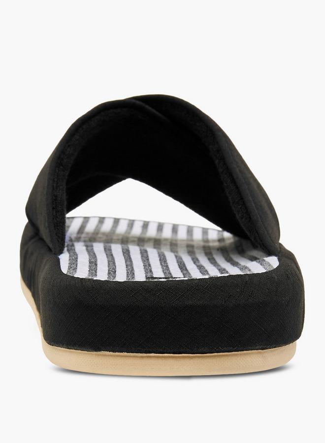 لو كونفورت شباشب رجالية بحزام متقاطع للمنزل - Image 4