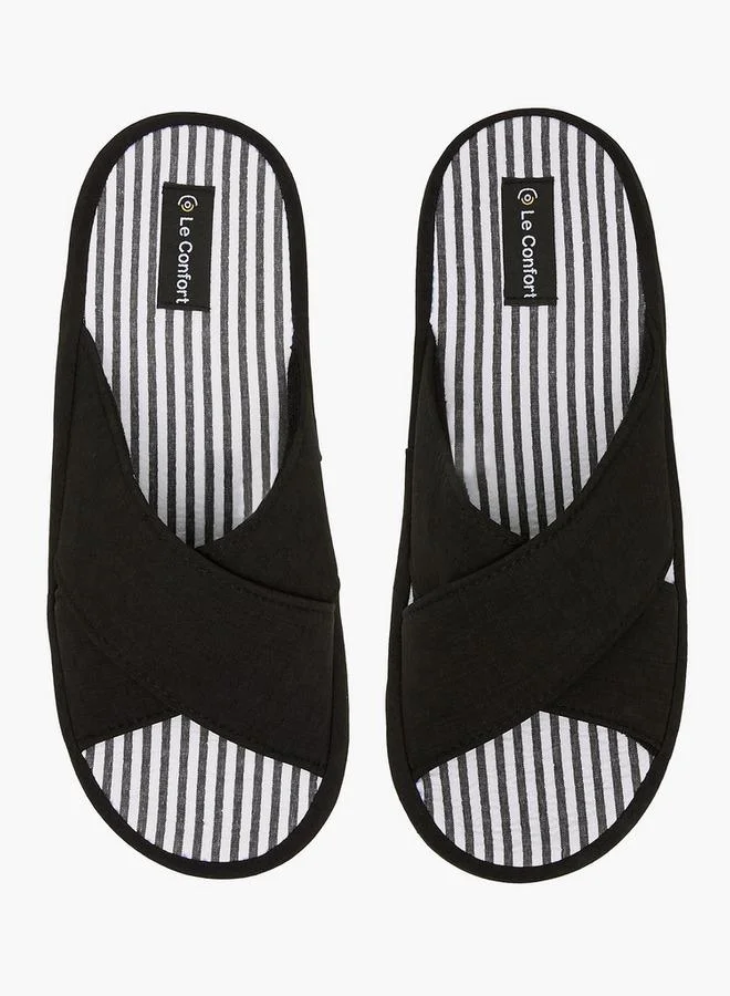 Le Confort Men Cross Strap Bedroom Slippers