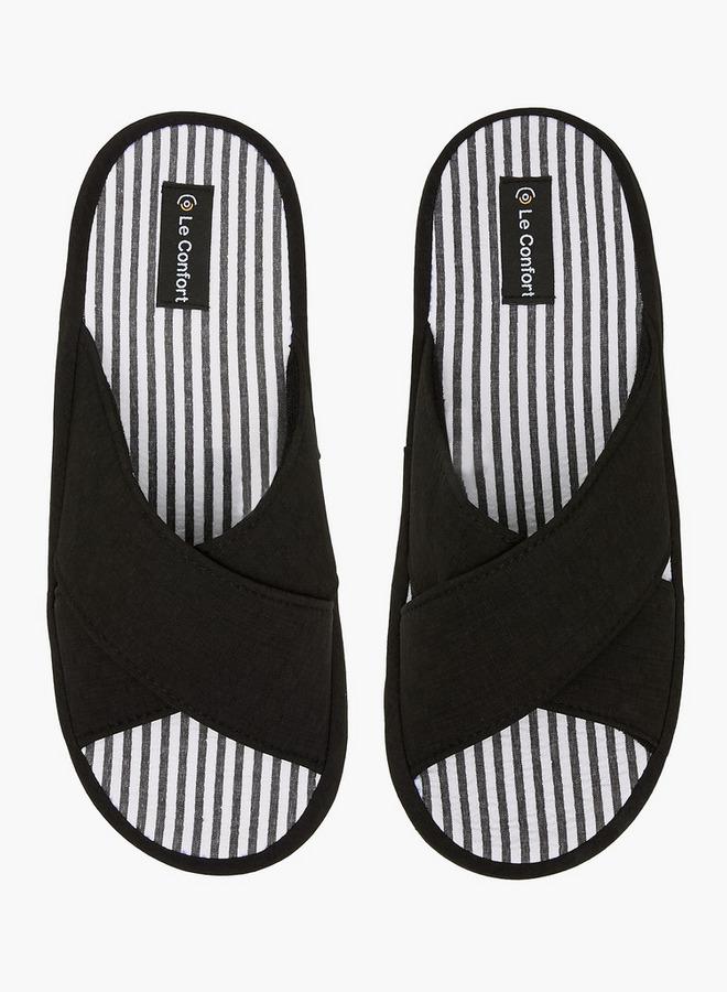 لو كونفورت شباشب رجالية بحزام متقاطع للمنزل - Image 2