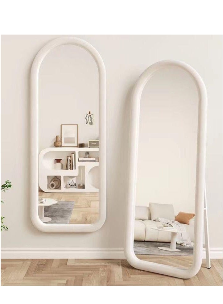 Vparty Arched Floor Mirror, Full Length Freestanding Mirror, Large 50x160 cm HD Glass, Explosion-Proof, Stable Non-Slip Frame, Curved Frame, Arched Wall Mirror for Bedroom, Living Room, Bathroom, Modern Home Décor, Stylish Full-Length Mirror, Decorative Floor Mirror, Tall Standing Mirror, Vertical Standing Mirror, Luxury Home Mirror - Image 1