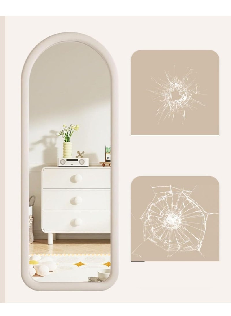 Vparty Arched Floor Mirror, Full Length Freestanding Mirror, Large 50x160 cm HD Glass, Explosion-Proof, Stable Non-Slip Frame, Curved Frame, Arched Wall Mirror for Bedroom, Living Room, Bathroom, Modern Home Décor, Stylish Full-Length Mirror, Decorative Floor Mirror, Tall Standing Mirror, Vertical Standing Mirror, Luxury Home Mirror - Image 3