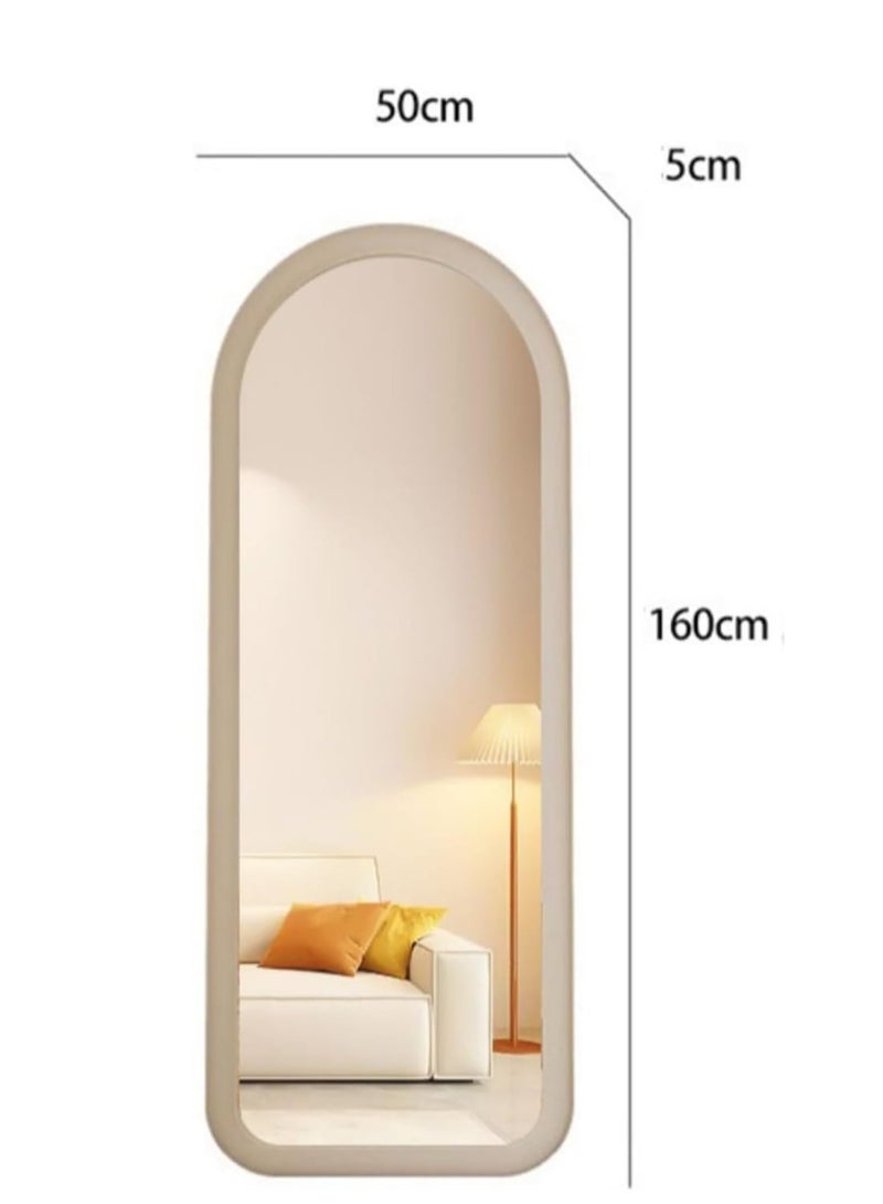 Vparty Arched Floor Mirror, Full Length Freestanding Mirror, Large 50x160 cm HD Glass, Explosion-Proof, Stable Non-Slip Frame, Curved Frame, Arched Wall Mirror for Bedroom, Living Room, Bathroom, Modern Home Décor, Stylish Full-Length Mirror, Decorative Floor Mirror, Tall Standing Mirror, Vertical Standing Mirror, Luxury Home Mirror - Image 5