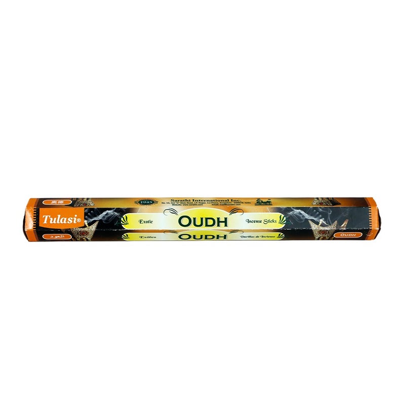 Tulasi Hexa Oud Incense Sticks (Agarbatti) for Pooja, Prayer, Meditation & Home Fragrance, 1 Pack - Image 1